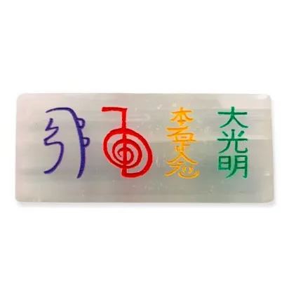 selenite crystal charging plate Engraved seven chakra with 7 chakra tumble Healing Crystals and stones
