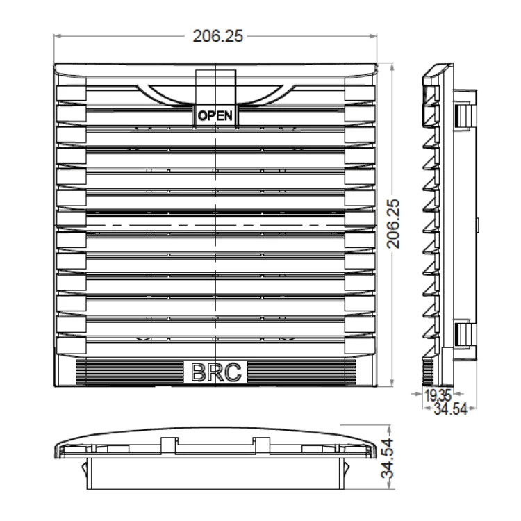 Strikefan YH-06 Ventilator Filter with IP54 For 6 Inch Fan
