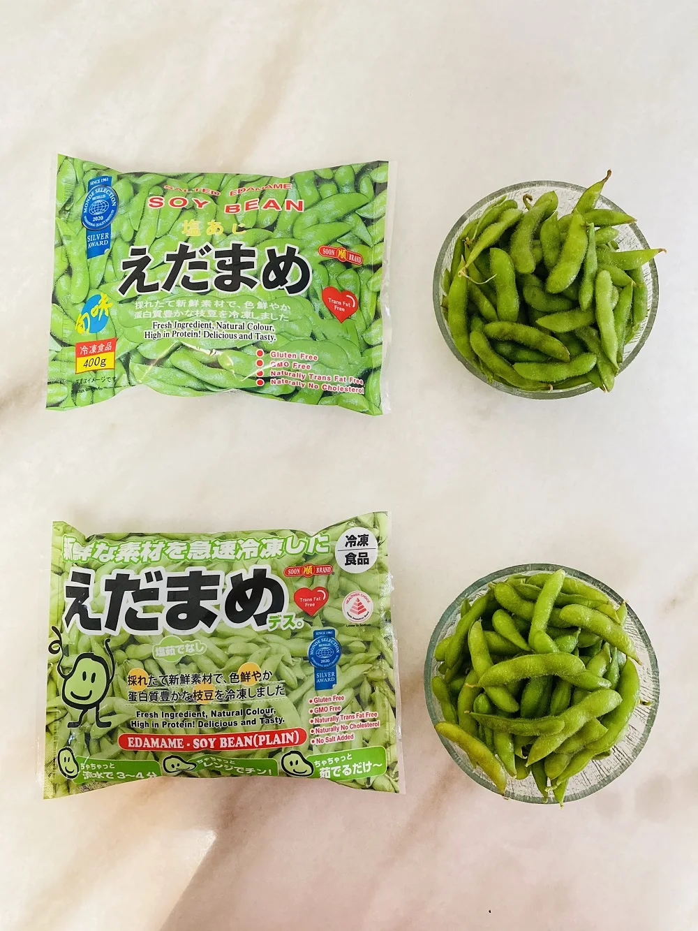 Fresh Ingredients Natural Color Highest Protein Delicious Tasty Frozen Soon Brand Edamame SoyBean (Plain)
