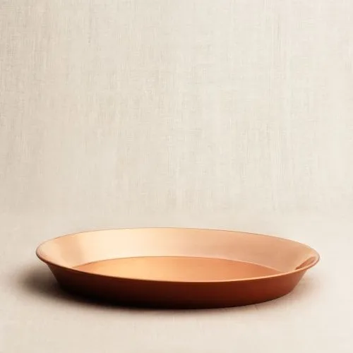 Factory wholesale custom antique golden brass round  metal camping salad dish plates tableware
