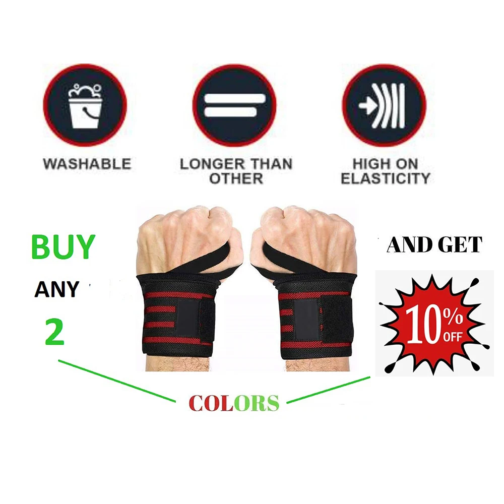 Gym Workout Wear Weight Lifting Wrist Wrap Custom Logo Cross Training Wristband Gym Accessories