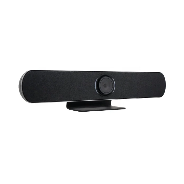 All in One 4K Ultra HD Soundbar Auto Framing Webcam Built in HF Speaker Voice Tracking Video Conference Camera