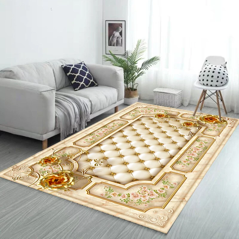 Needle punched modern alfombra jacquard carpet tiles flooring for modern living room rugs