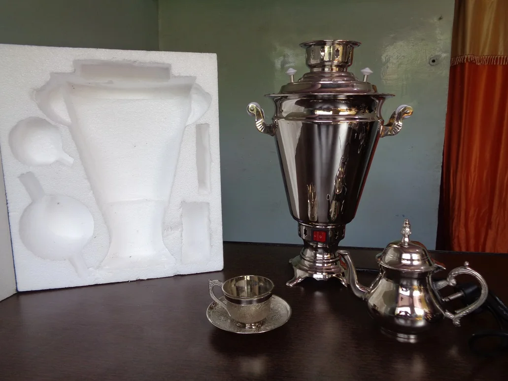 Brass Electric Samovar In silver colour