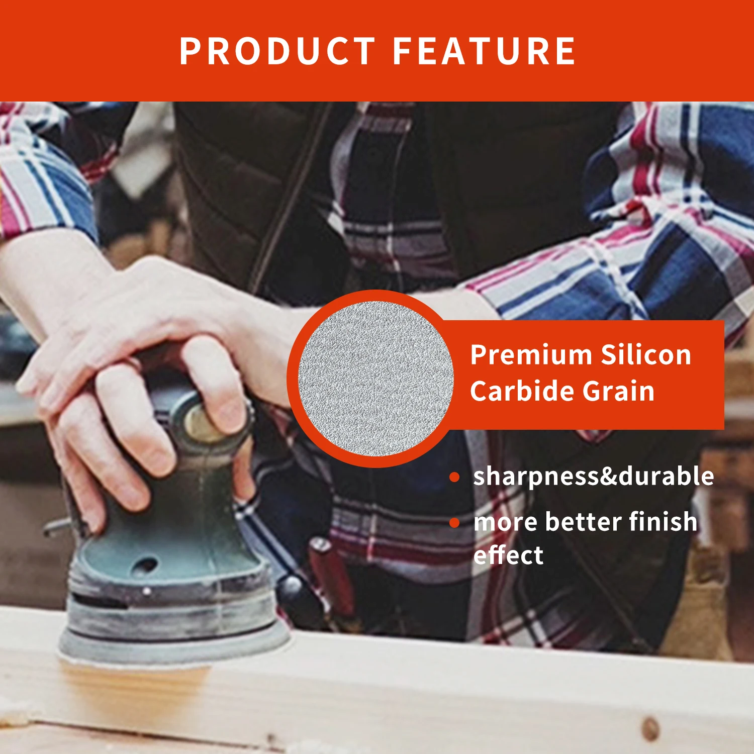 China manufacture 5inch(125mm) with 5 dust holes platinum white   hook&loop sanding disc-  konaflex- branded