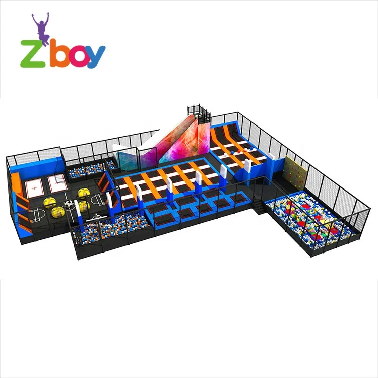 Attractive Different Size CE Certificated Spring Indoor Jumping Trampoline Park