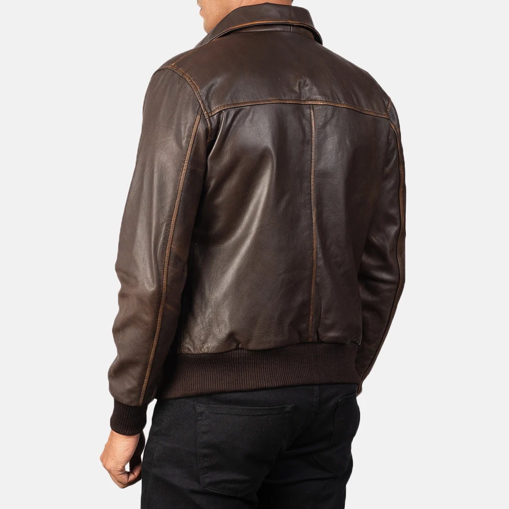 Latest Product Custom Design & Logo 100% Original Leather Jacket Men Bikers Leather Jacket Brown Color Latest Fashion Jacket