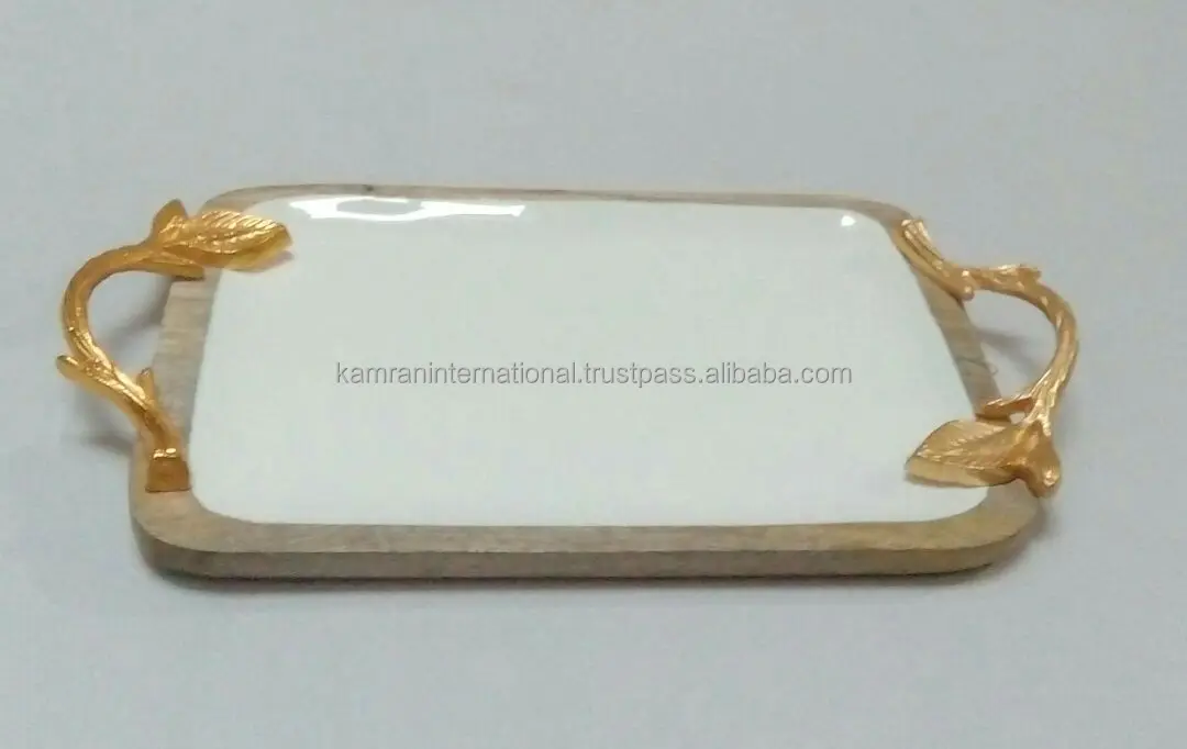 Hot Selling Mango Wooden Tray Home & Hotel Decorative Tray Wooden Serving Tray