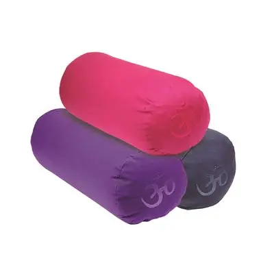 High Quality round Yoga Bolster Fabric Pillow for Back Massage Washable Seat Cushion Filled with Buckwheat Hulls for Therapy Use