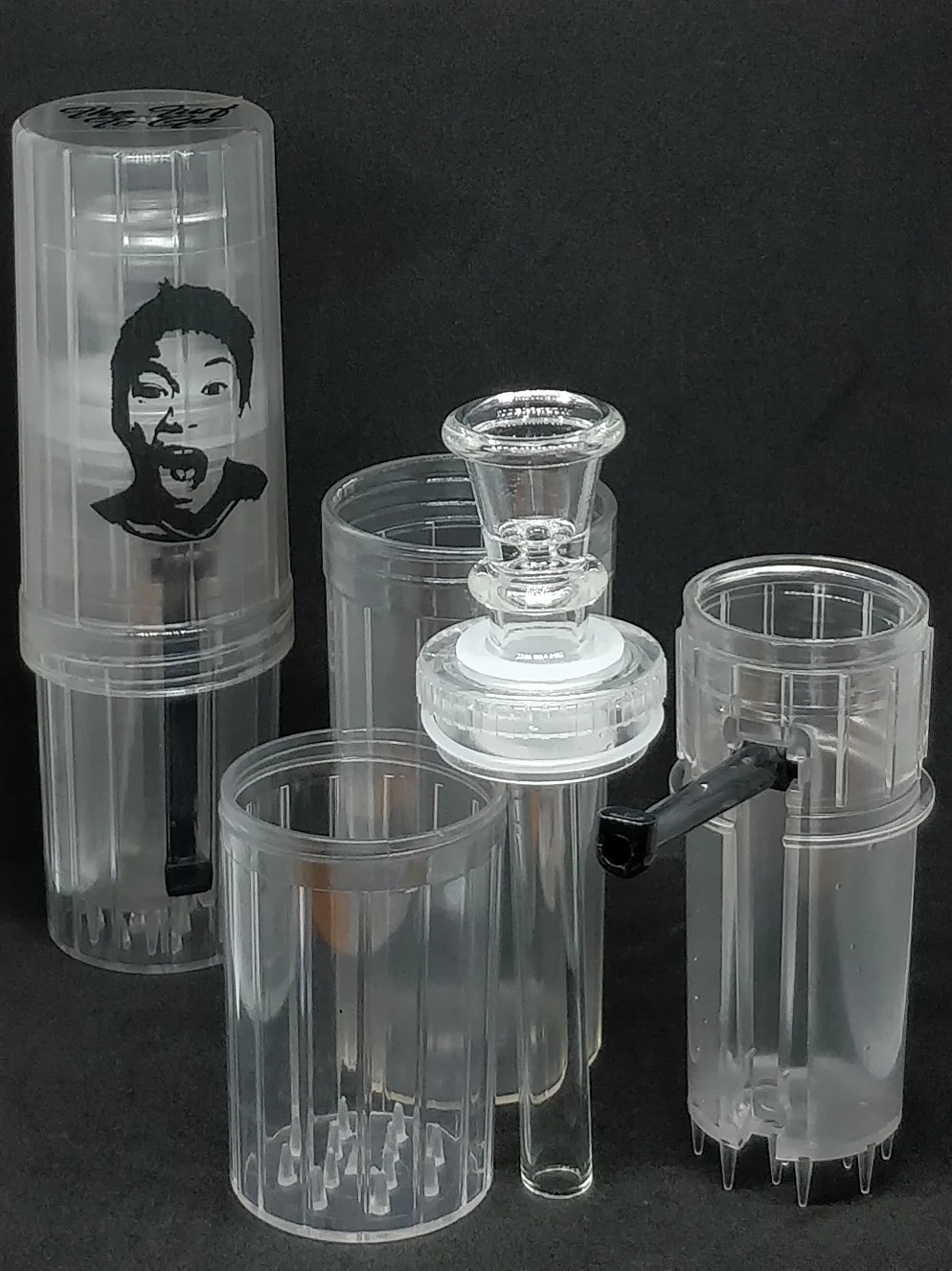 Portable Waterpipe with In-Built Grinder