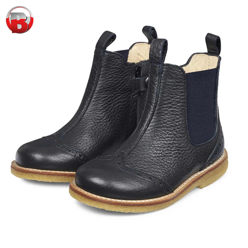 Дизайнерские винтажные официальные Ботинки Челси из натуральной перфорированной кожи для женщин