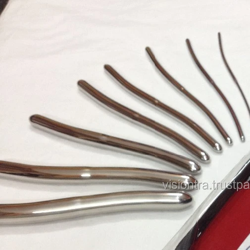 Hegar Uterine Dilators Set of 8 3-4 mm to 17-18mm Gynecology Instruments Dilator in Pouch CE