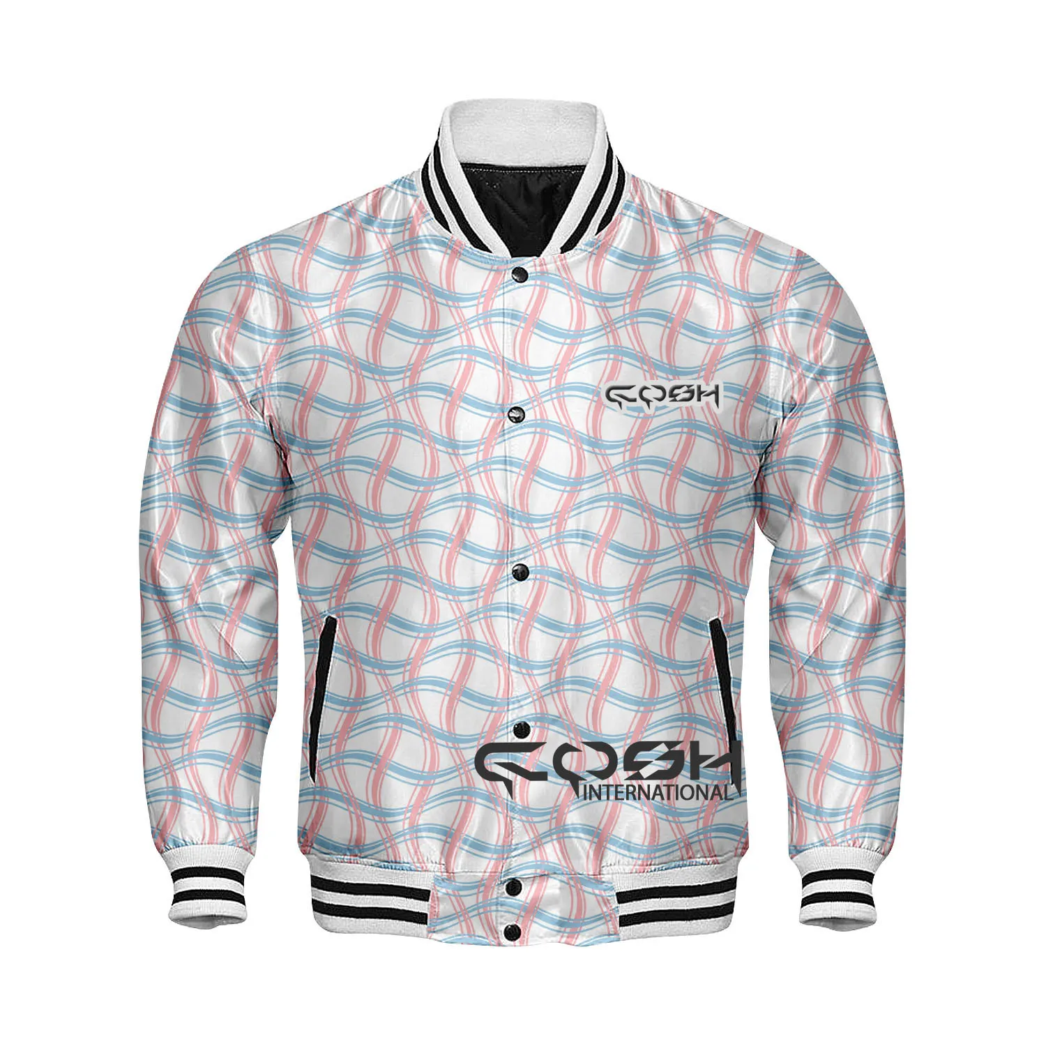 Оптовая продажа лучшее качество индивидуальная Синяя атласная куртка с изображением Галактики