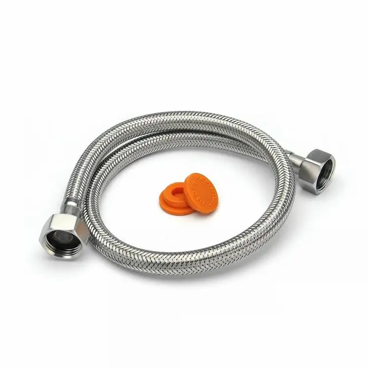 
Double headed Mixed silk Metal and nylon Flexible hose good quality copper inset 