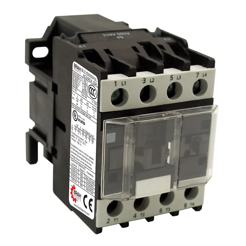 
BLC1D25004UL*M7 New In-Stock 25 Amp Contactor 3 Phase Direct Substitute For LC1D25004UL-M7 From Brah Electric 