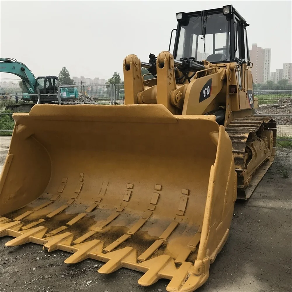 Cat оригинальный американский 973D б/у тракторный погрузчик на продажу