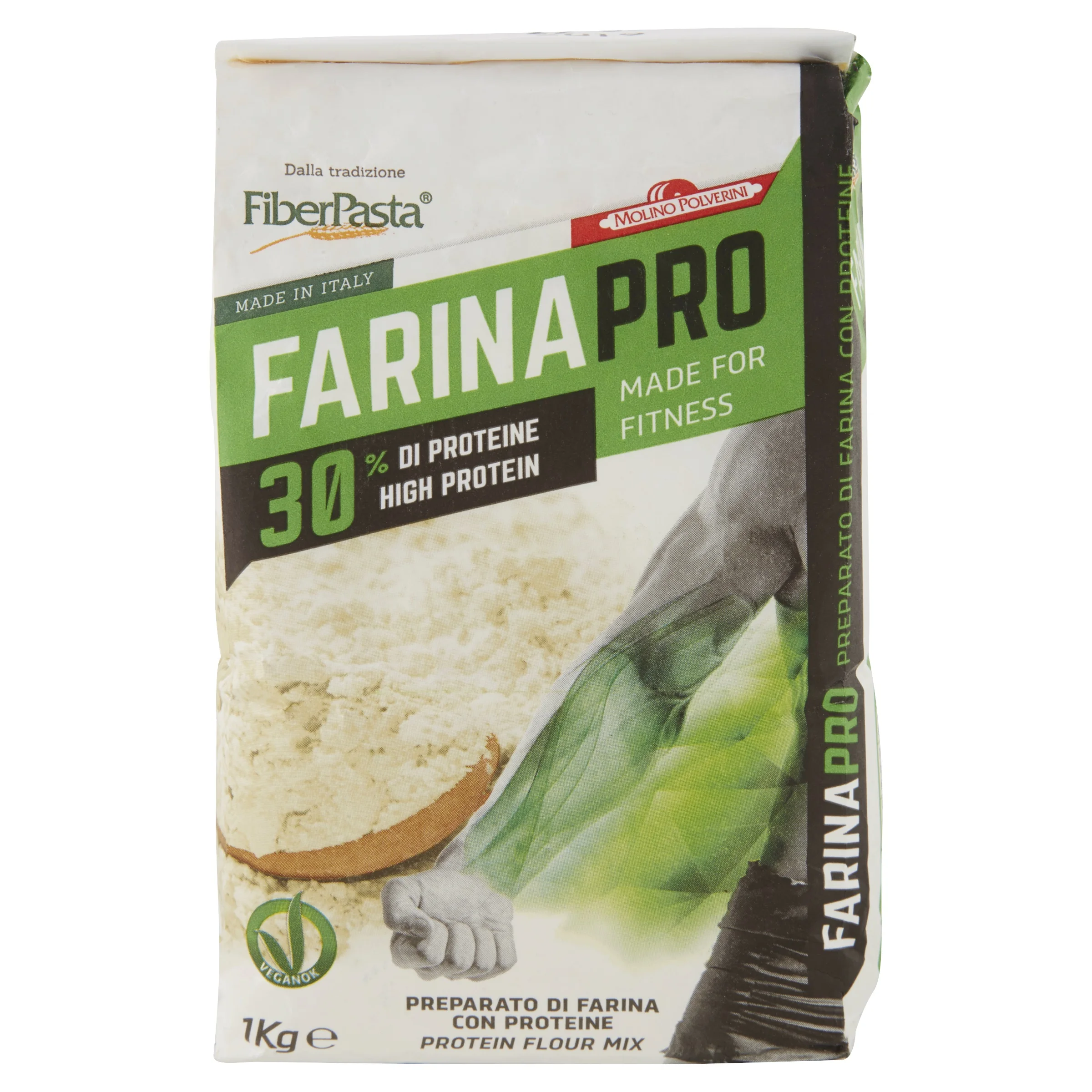 ITALIAN HIGH PROTEIN PREMIUM FLOUR 30% PROTEIN AND HIGH FIBER -  FEWER CARBS - WITH PEA PROTEIN AND LOW GLYCEMIC INDEX