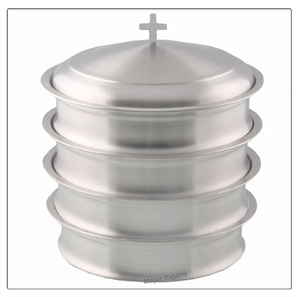 Stainless Steel Communion Tray Set One Communion Tray and One Cover