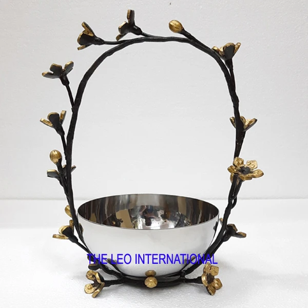 Подставка для цветов металлическая литая золотистая белая матовая чаша высокого качества 4x4x7 дюймов горелка Mabkhara благовония уголь уд