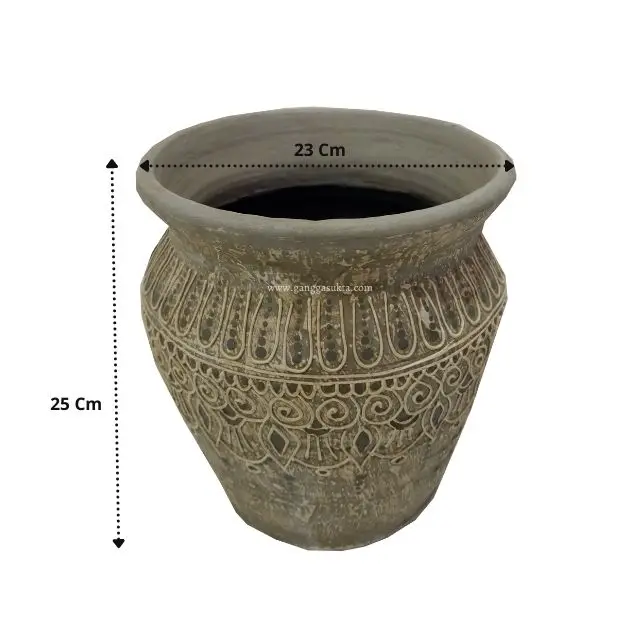 Декоративная ваза ручной работы из терракотовой глины