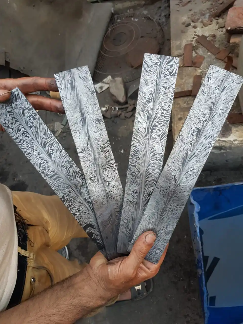 Заготовка для ножей и мечей из дамасской стали ручной работы, 10 дюймов