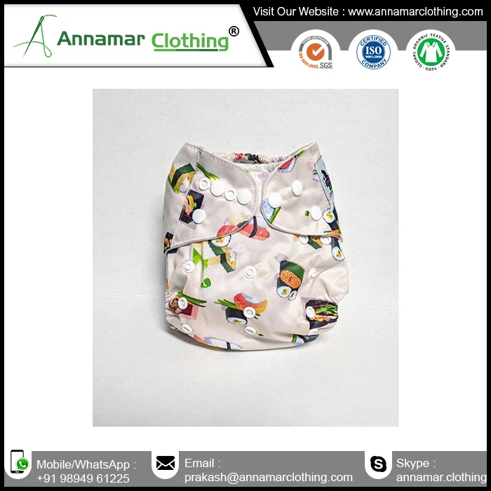 Organic Washable Custom Cloth Baby Diapers Baby Reusable Baby Cloth Diapers