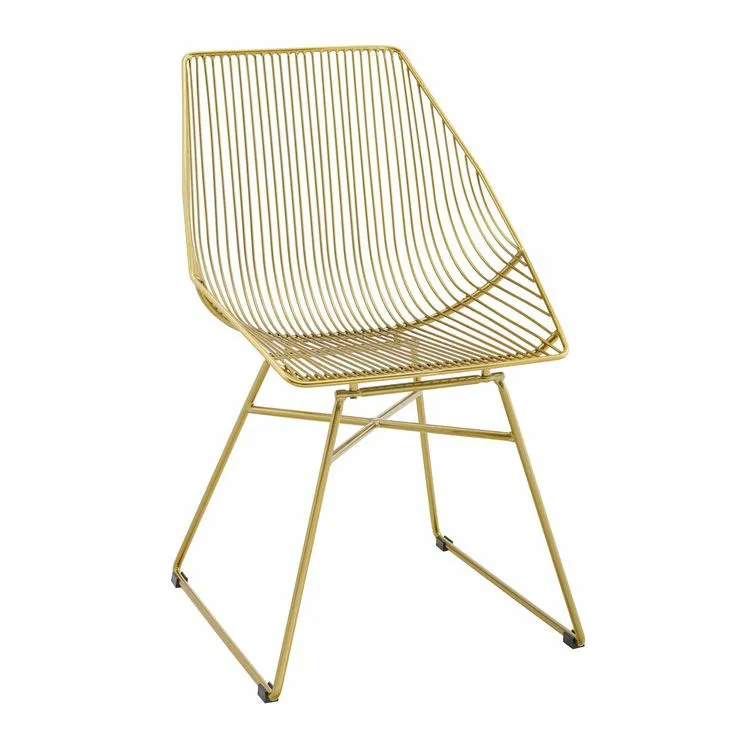 Современный проволочный стул для отдыха блестящая латунная отделка гальваническое покрытие тренд горячая Распродажа по оптовой цене из Индии