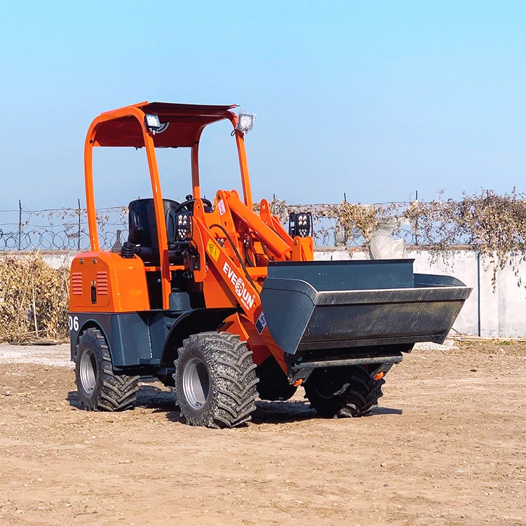 Hot sale EREL06 0.6 ton construction garden electric track hydraulic stand on compact articulated mini loader