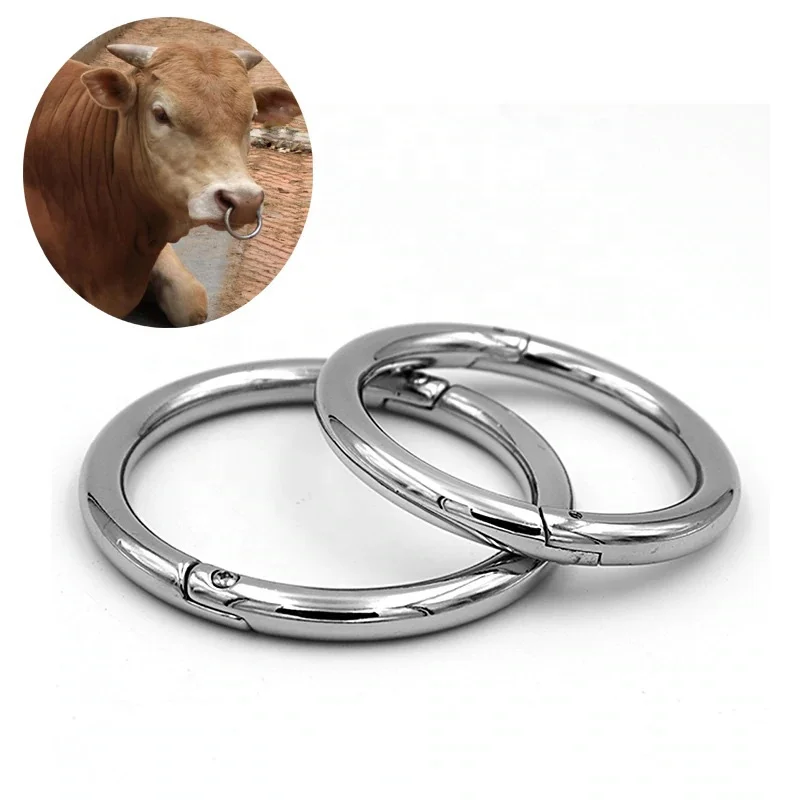 Bull Cattle Nose Ring OX Bull Rings Custom Stainless Steel  Cattle Nose Ring