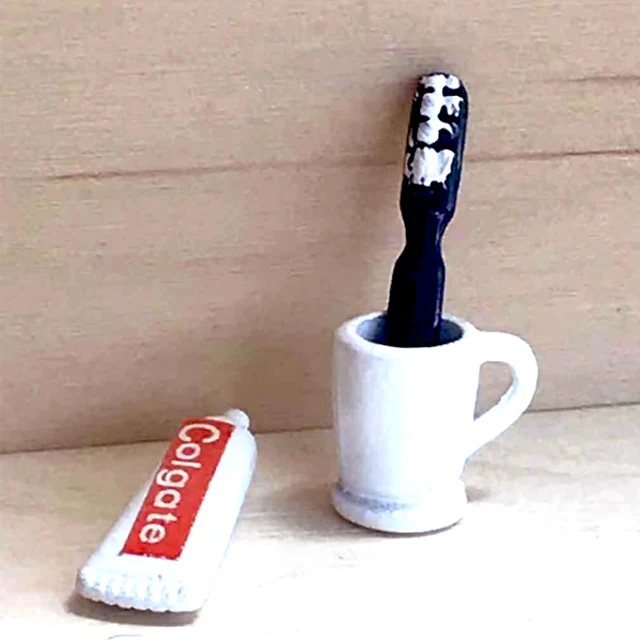 
Miniatures Accessories Tooth Brush and Paste Set for Children DIY 