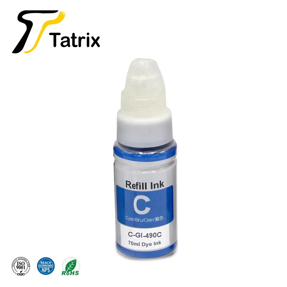 Tatrix GI490 GI-490 GI 490 Премиум Универсальный цветный водная бутылка пополнения объем чернил для струйной печати Canon PIXMA G1400