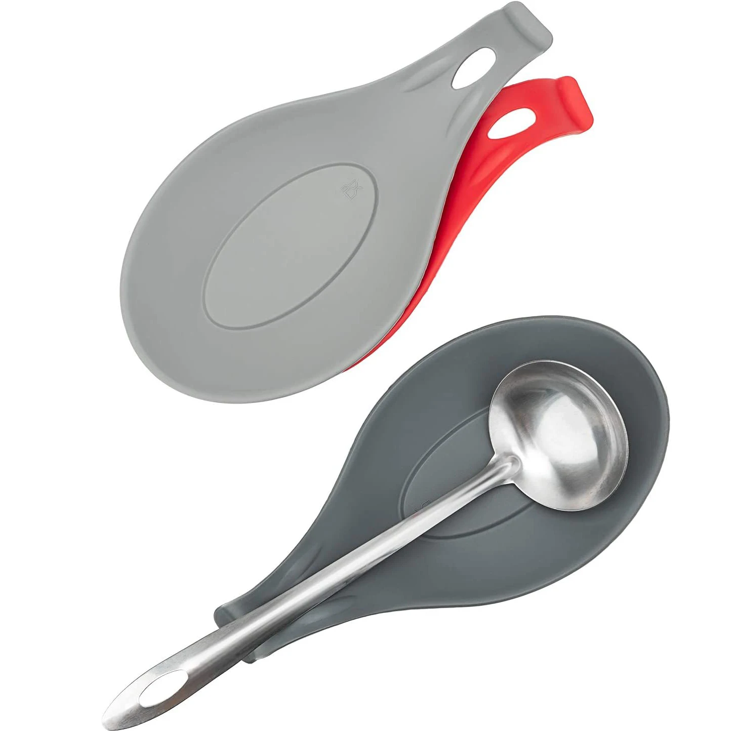 
Heat resistant non stick silicone kitchen utensil holder soup spoon rest 