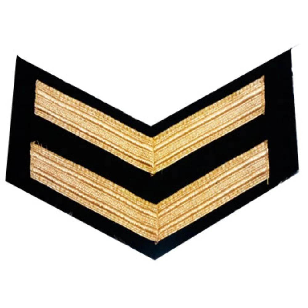Genuine British Naval MoD Royal Navy RN Gold Chevrons Patch badge
