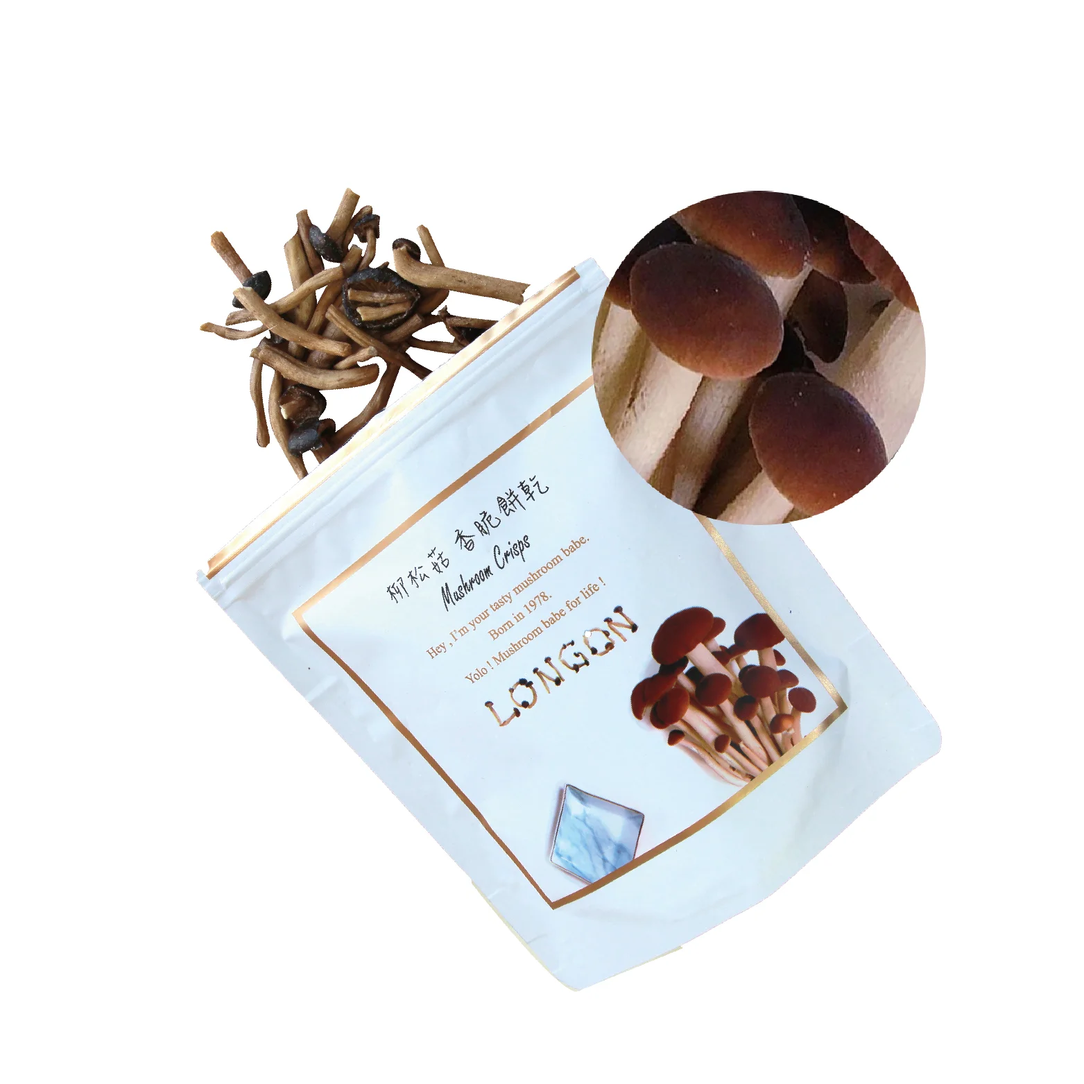 Salty flavor tea tree mushroom healthy snack
