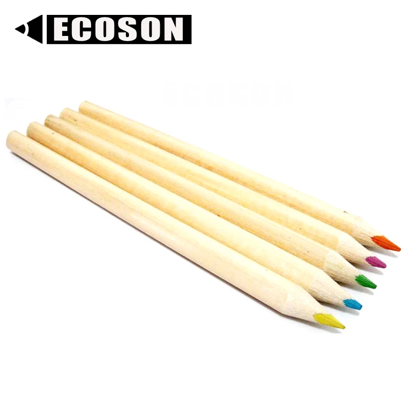 FREE SAMPLE Hexagonal Natural Wood Color FSC Certified Pencils Non-toxi Basswood Jumbo Highlighter Pencil with FSC Certification