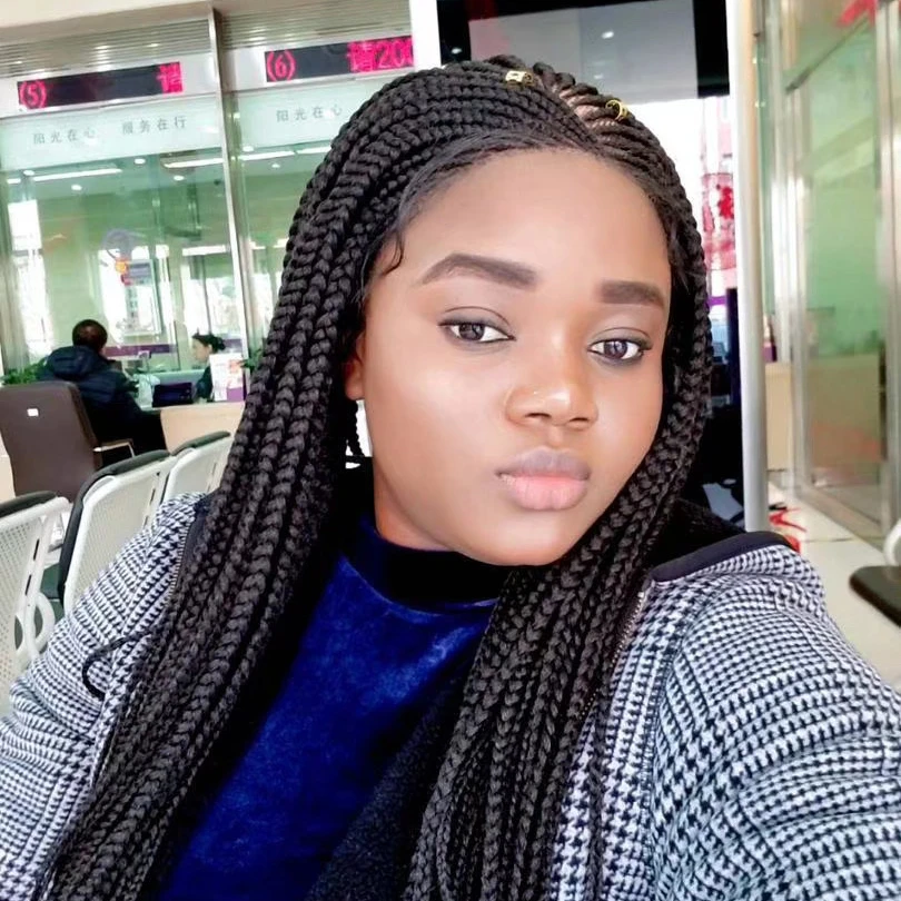 New Product Braid Full Lace Jumbo Cornrow Braided For Black Woman Wig