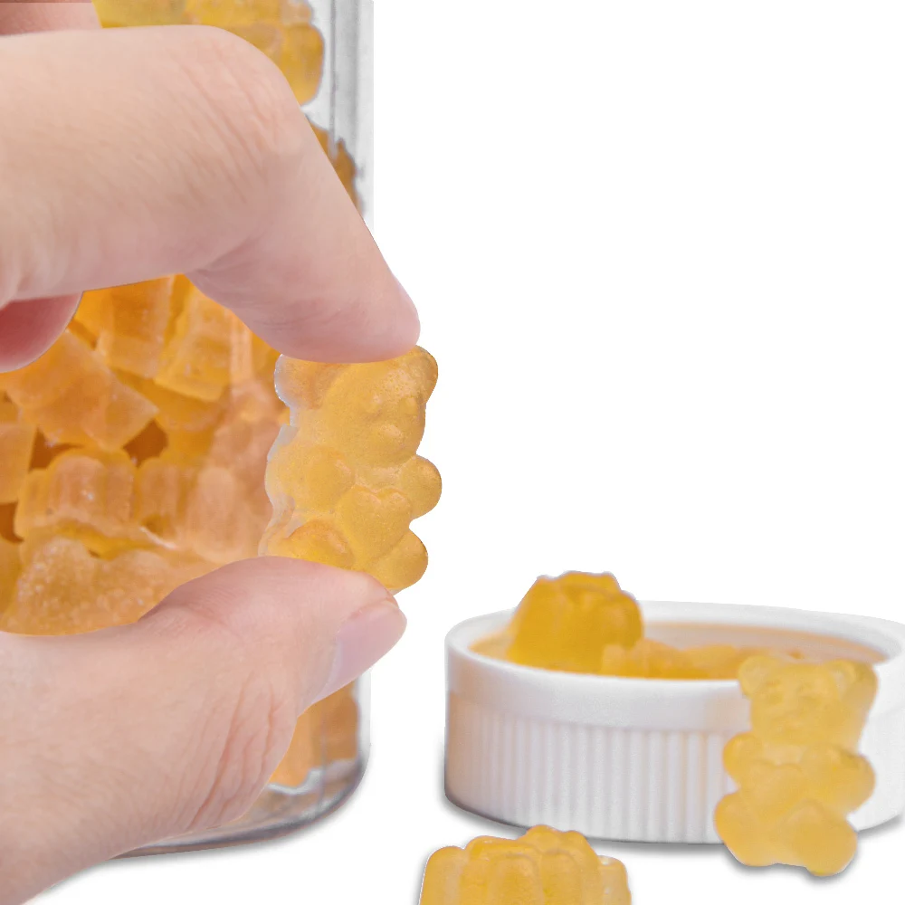 All Natural Vegan Organic Yellow Sea Moss Gummies with Bladderwrack and Burdock White Label Gummies Candy