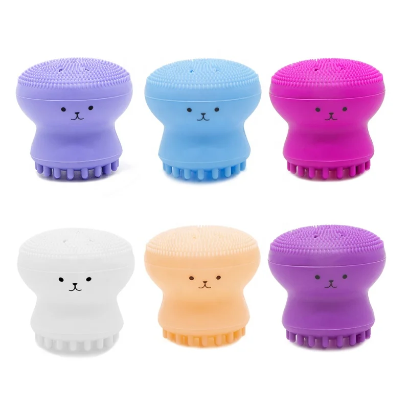 Facial Washing Massage Exfoliating Wholesale New Portable Little Octopus Mini Silicone Face Cleansing Brush