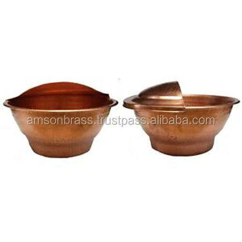 Metal Solid Foot Rest Hammered Soak Spa Bowl Pedicure Copper for the Cosmetic