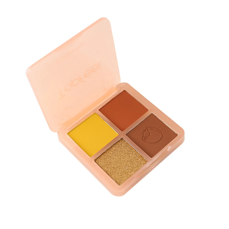 Vegan Eyeshadow Private Label Glitter Eyeshadow 4 Colors Shimmer Makeup Eyeshadow Palette Custom