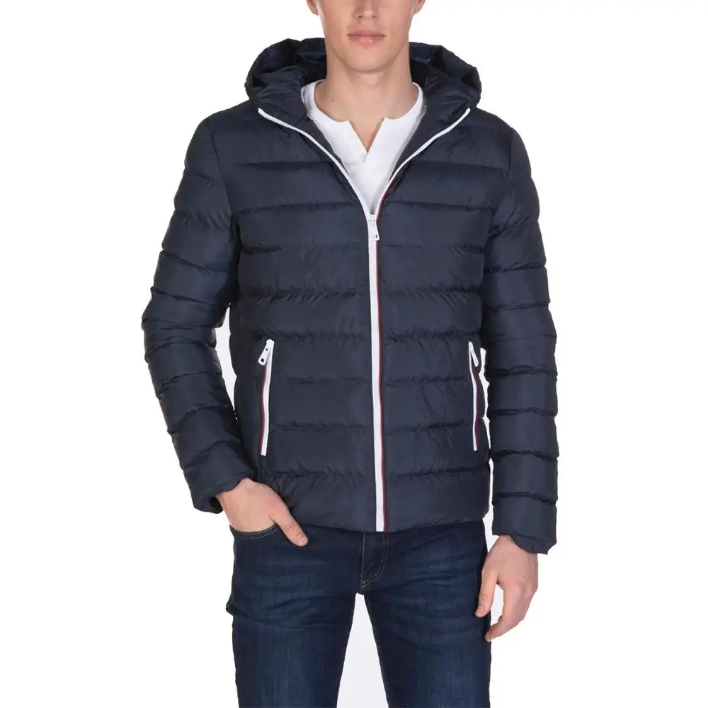 Winter puffer design casual classic fit jacket men COAT // NAVY
