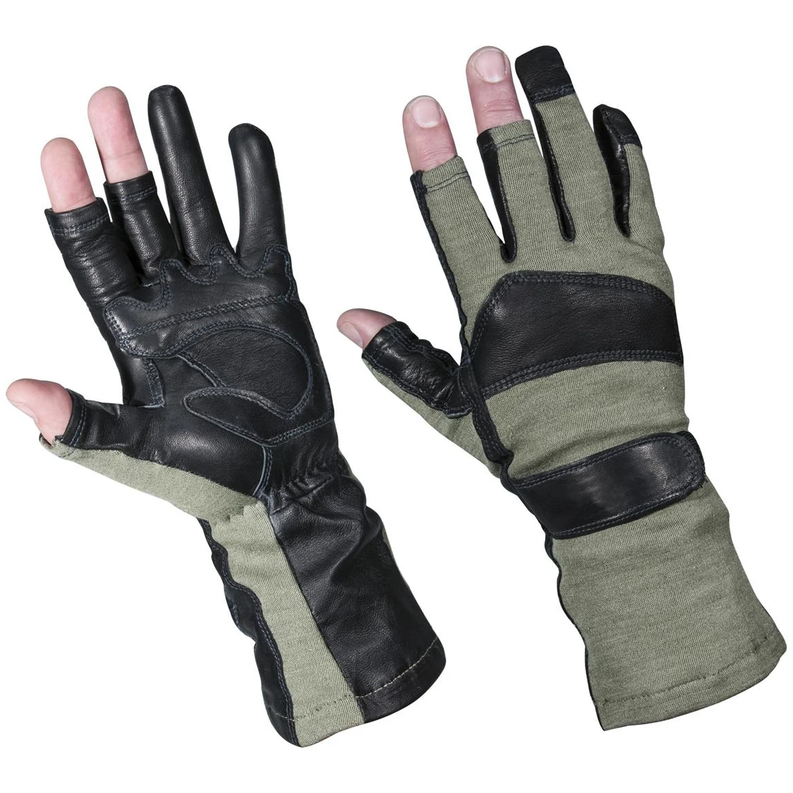 High Quality Pilot Gloves nomex flyer gloves Full Finger Style Leather Nomex Flight Gloves