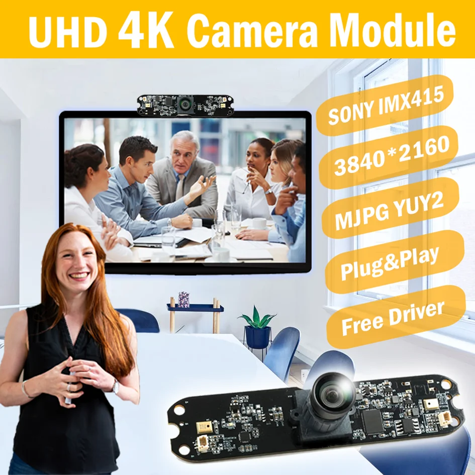4K USB 2,0 модуль камеры с 2 * цифровым микрофоном для Конференции
