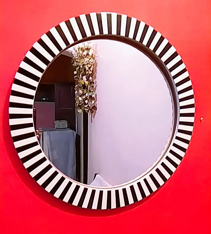 New design MDF  frame Tree Bark Standing Dressing Wall Mounted Mirror Home Bathroom Bedroom Living Room Wall Decor Mirror