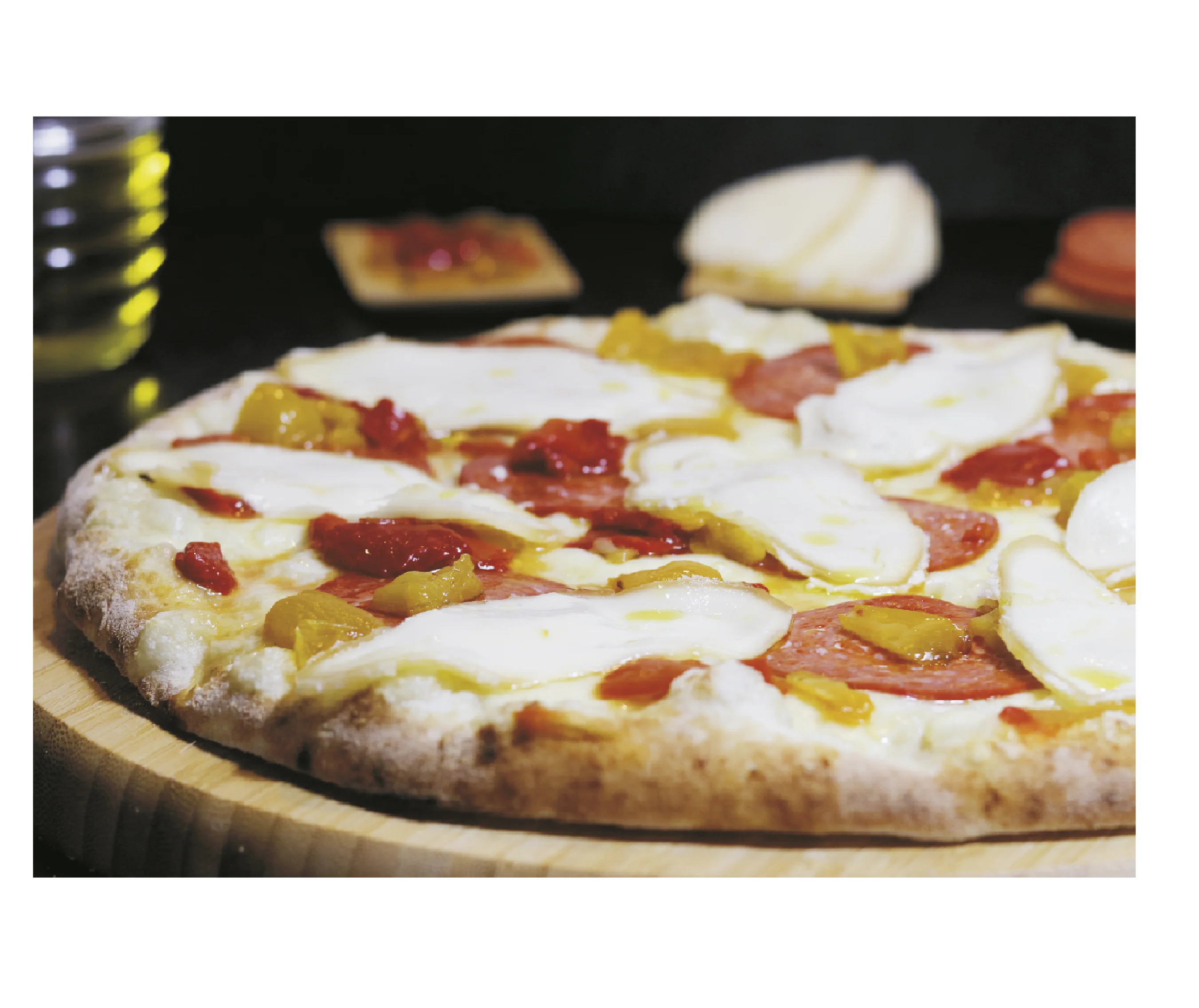 Hot sales italian production single box naturally leavened Pizza Salami and Neapolitan Peppers for retail