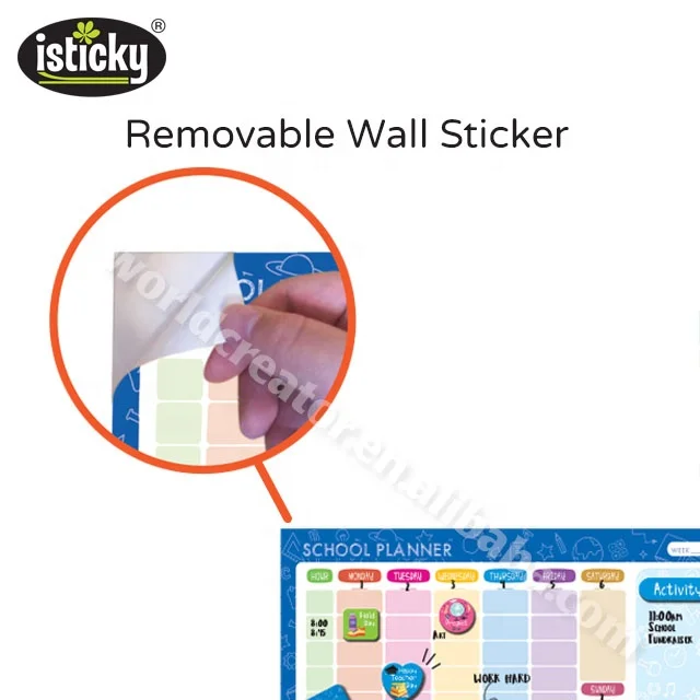 
Custom School Planner Removable Wall Sticker for Kids 
