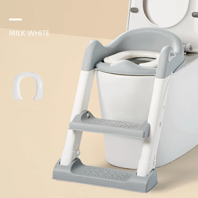 
Baby Potty Training Seat with Ladder Pads ,Safe Potty Training Toilet for Kids Boys Girls with Double Side Handrail 