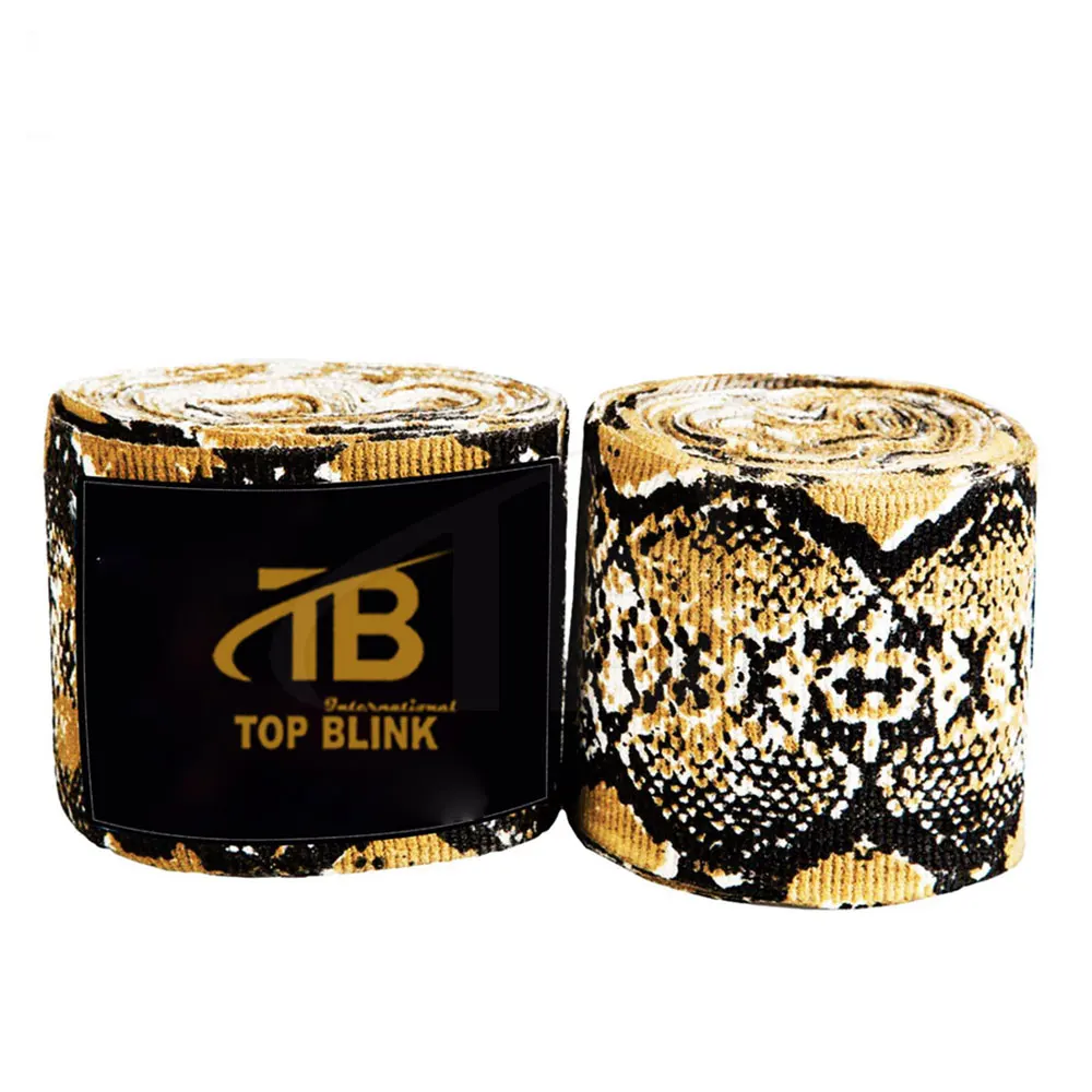 Custom Logo Printing Elasticated 100% 180 inch mexican Cotton Quick Boxing Hand Wraps HandWraps Wrist Wraps Bandage