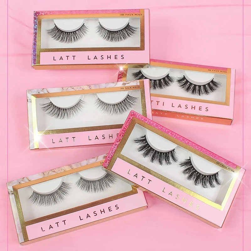 Ручная работа под заказ золотой розовый бумажный ящик для ресниц бумажная коробка для упаковки ресниц из искусственной норки