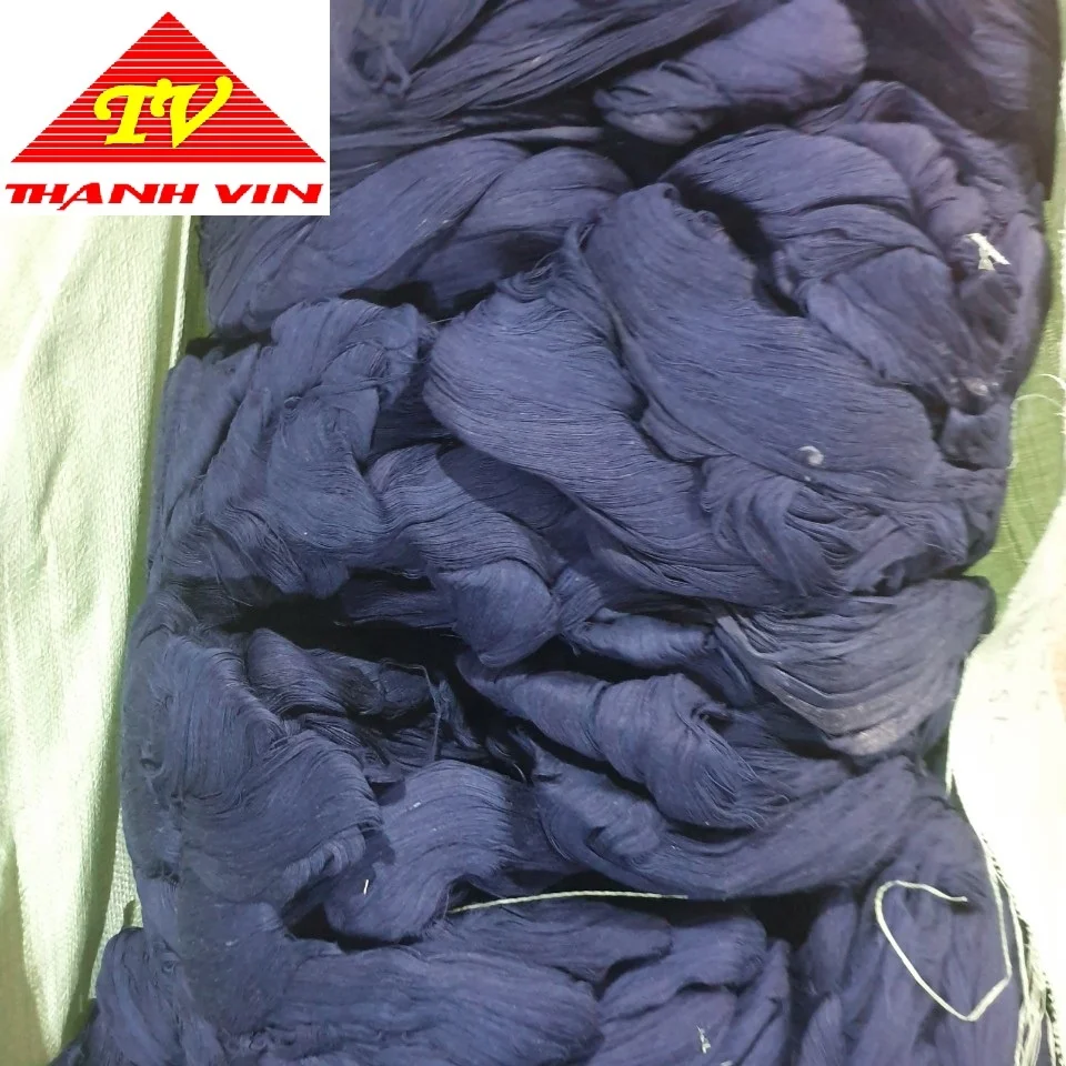 Denim fabric denim yarn textile waste for Sale Eco Friendly Cotton Blue color from Vietnam wholesaler - Ms. Mira